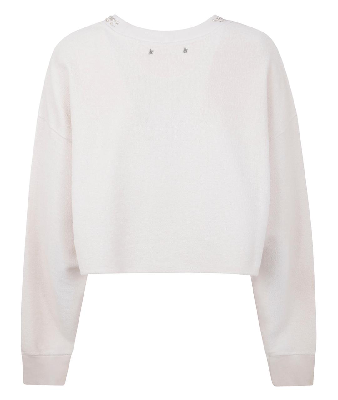 GOLDEN GOOSE DELUXE BRAND Белый хлопковый джемпер / свитер, фото 2