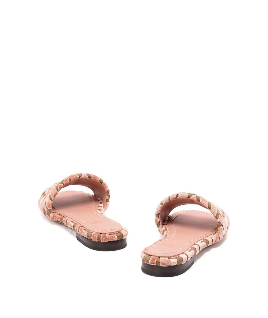 FENDI Розовые кожаные сандалии, фото 5