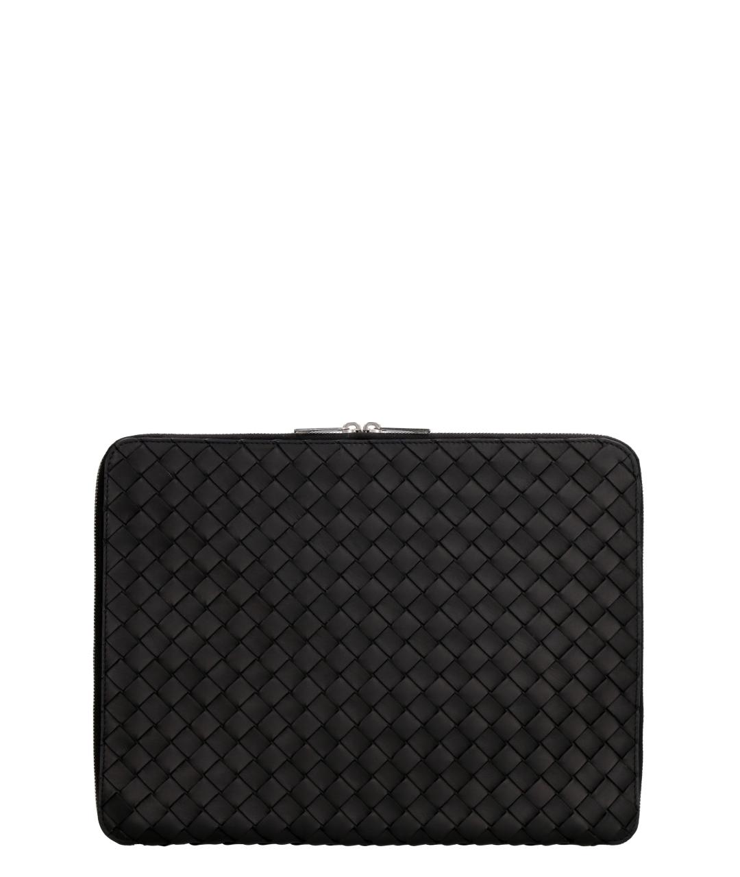 BOTTEGA VENETA Черная кожаная папка для документов, фото 1