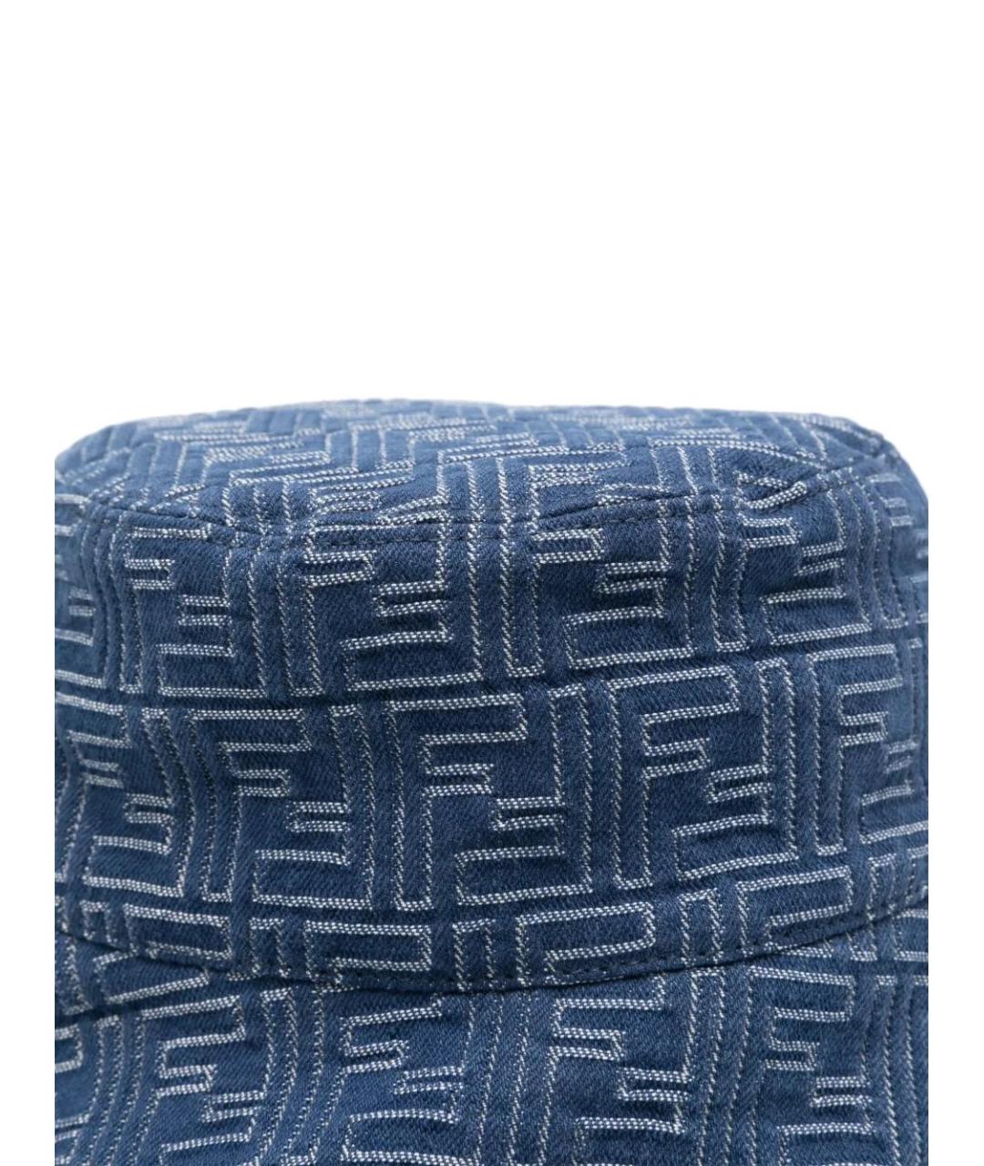 FENDI Синяя хлопковая шляпа, фото 2