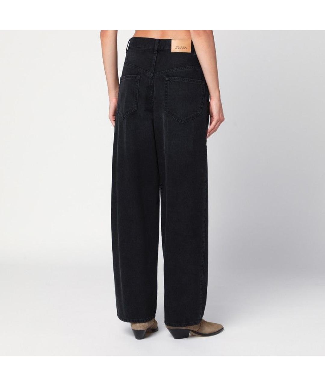 ISABEL MARANT Черные полиэстеровые прямые брюки, фото 2