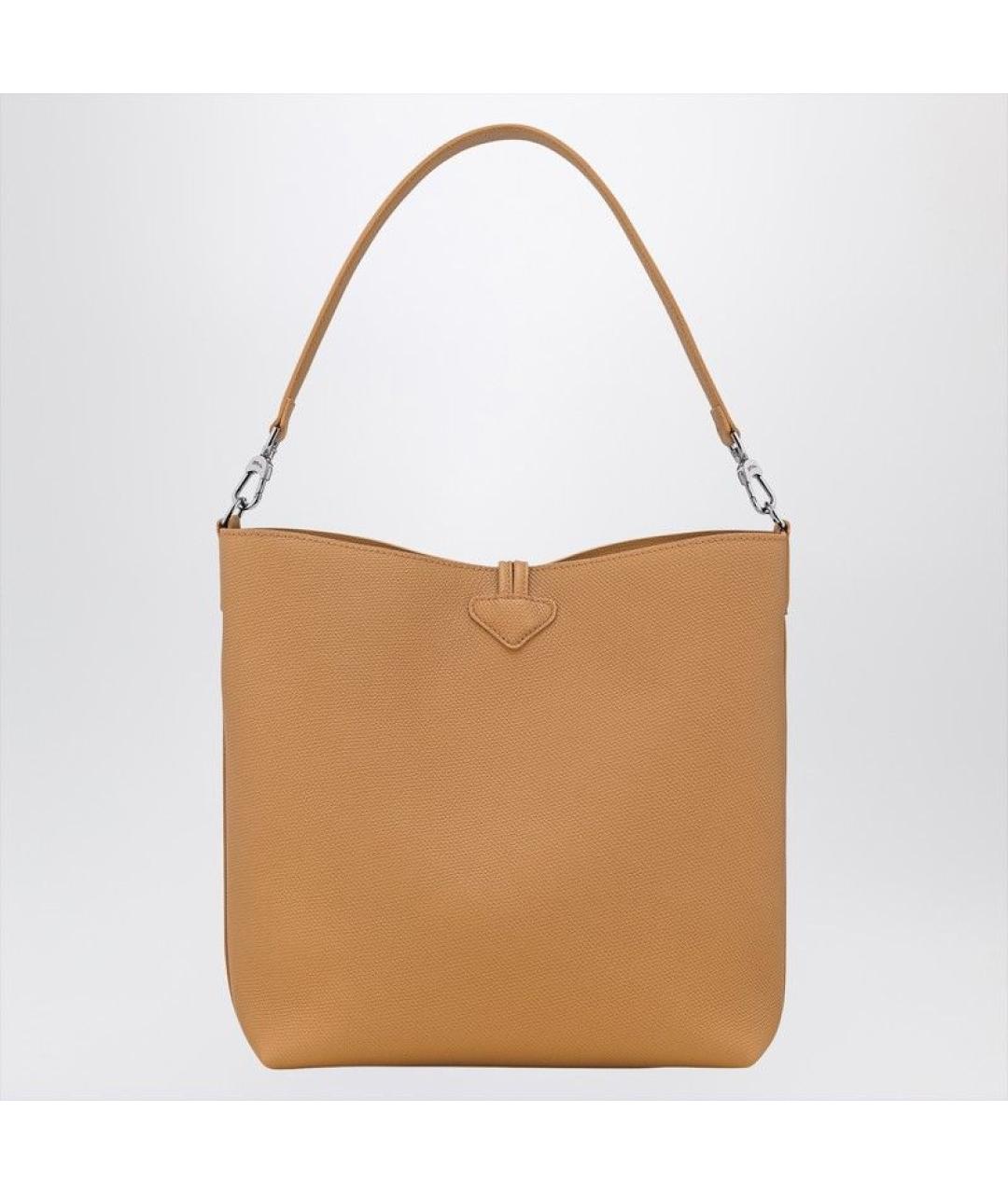 LONGCHAMP Коричневая кожаная сумка через плечо, фото 2