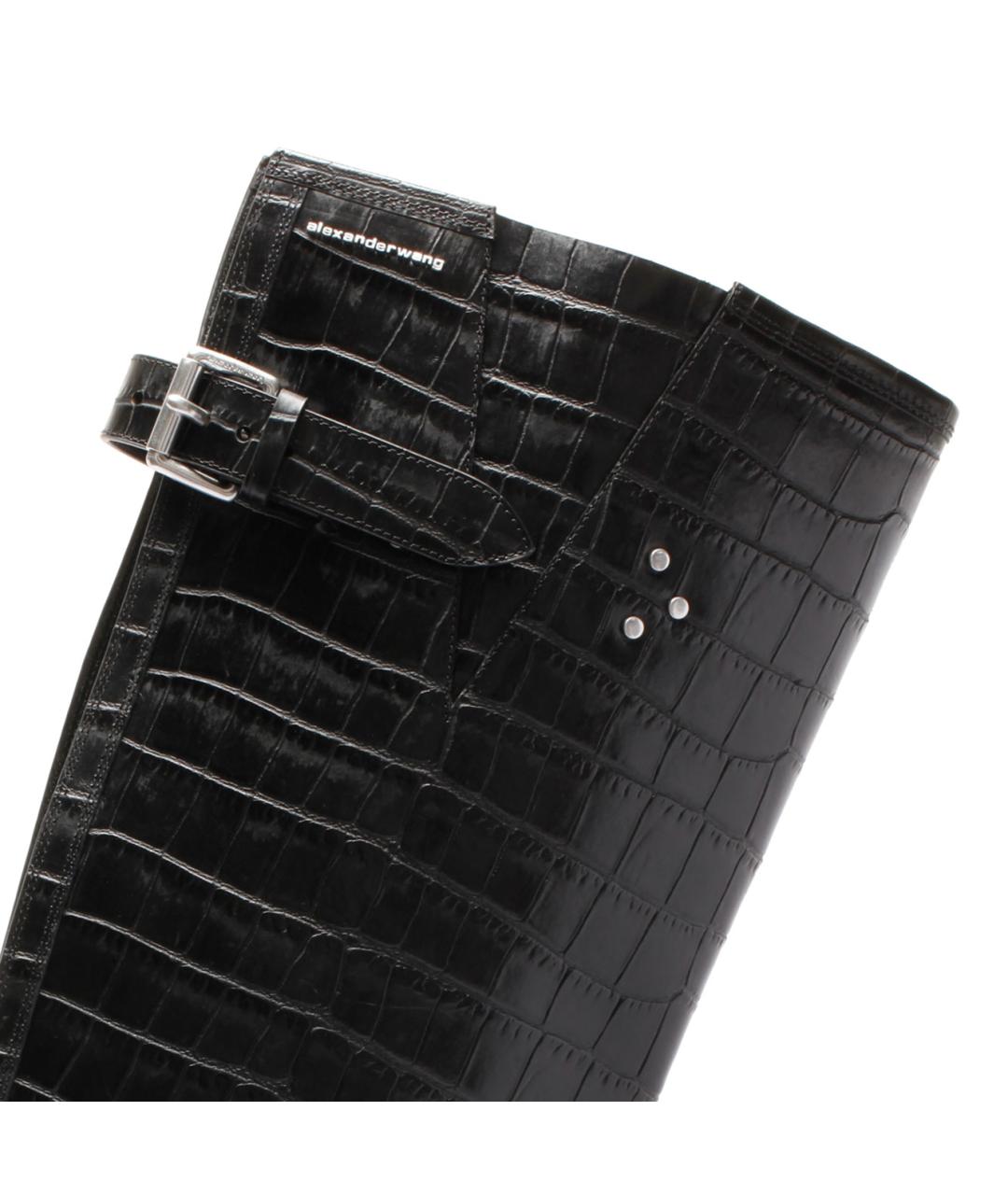 ALEXANDER WANG Черные кожаные сапоги, фото 4