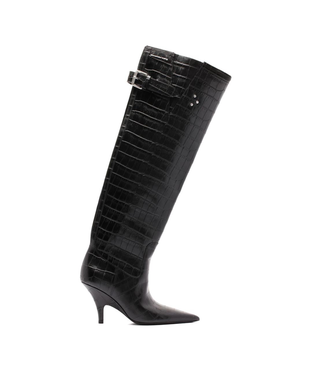 ALEXANDER WANG Черные кожаные сапоги, фото 1