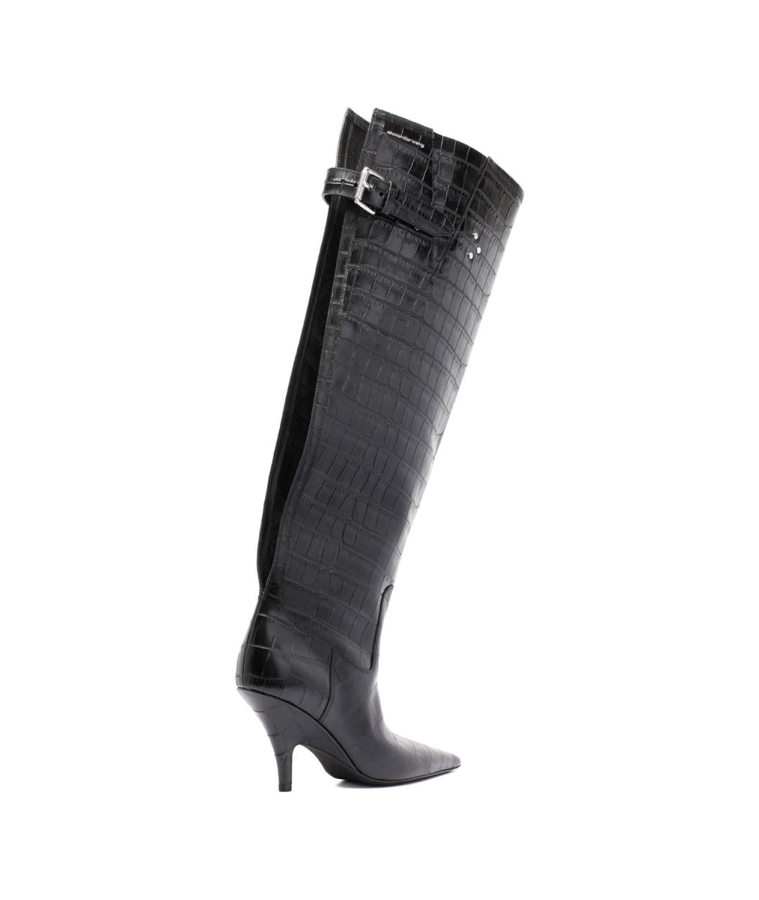 ALEXANDER WANG Черные кожаные сапоги, фото 3