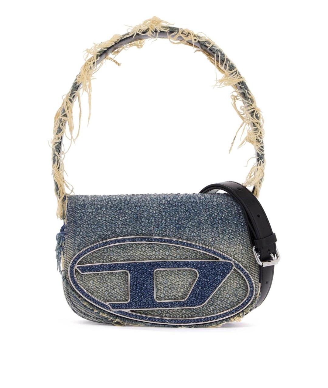 DIESEL Синяя хлопковая сумка с короткими ручками, фото 1