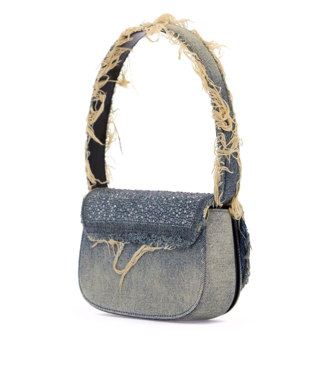 DIESEL Синяя хлопковая сумка с короткими ручками, фото 3