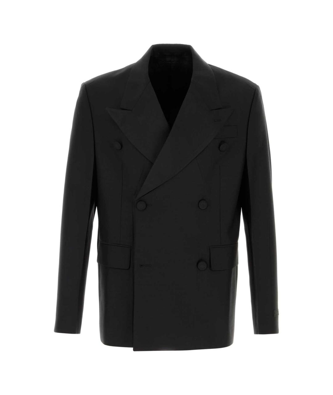 PRADA Черный шерстяной пиджак, фото 1