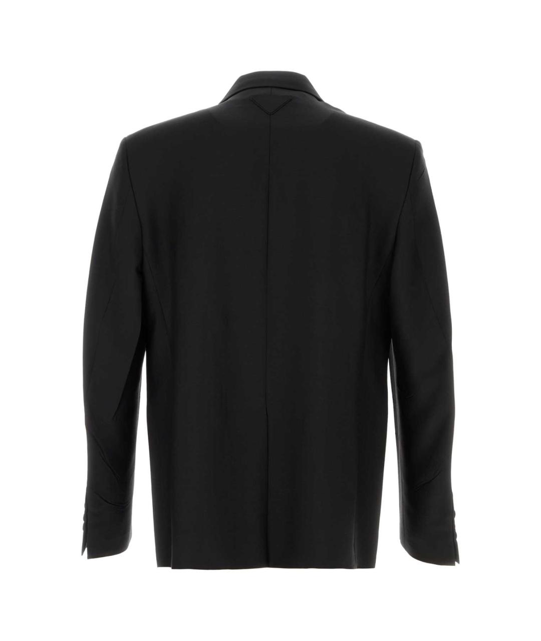 PRADA Черный шерстяной пиджак, фото 2