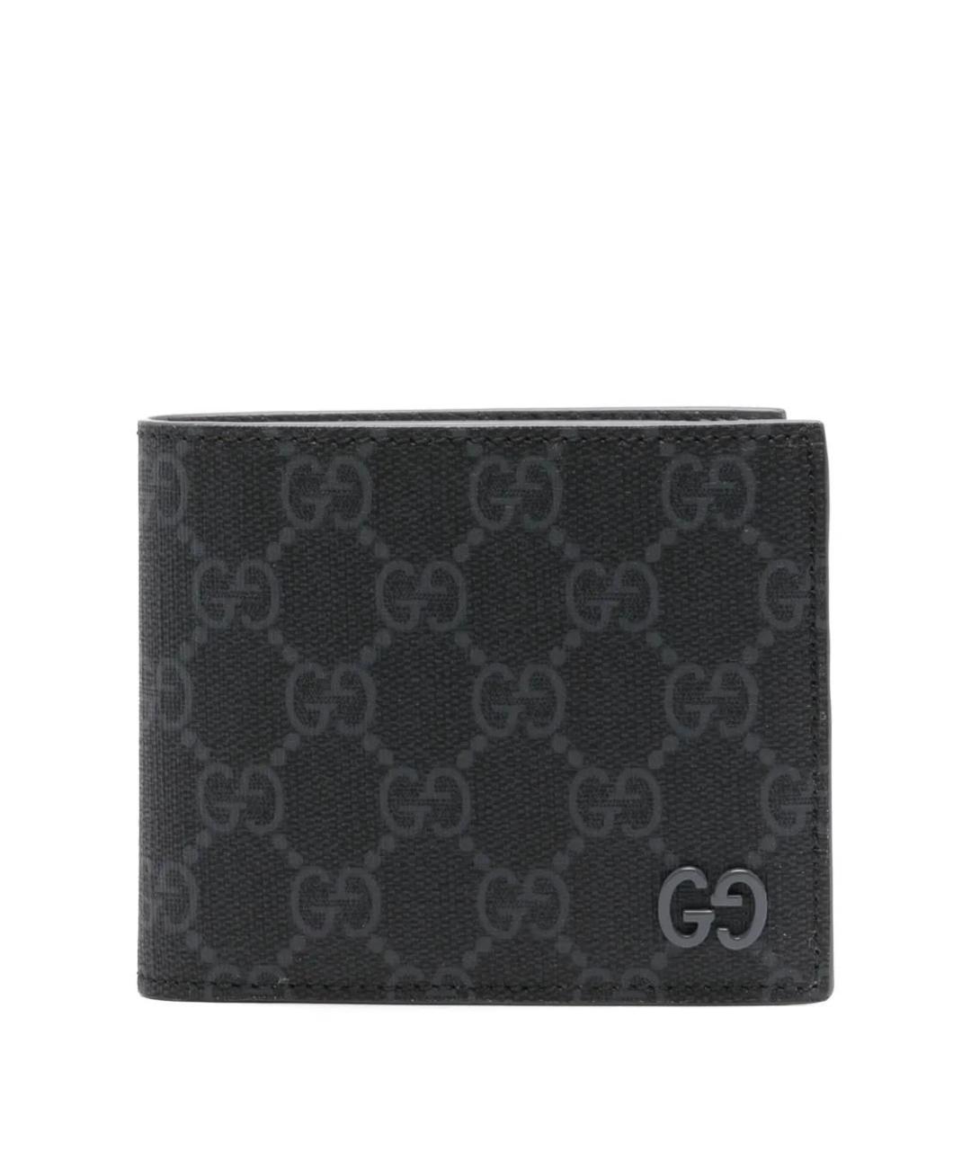 GUCCI Черный кожаный кошелек, фото 1