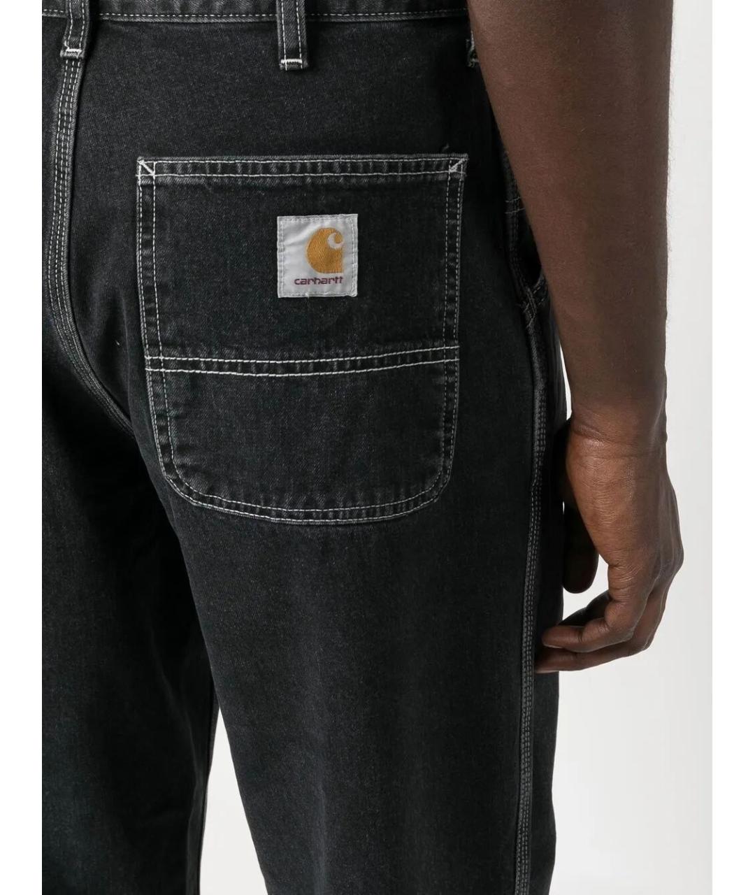 CARHARTT WIP Черные хлопковые прямые джинсы, фото 5
