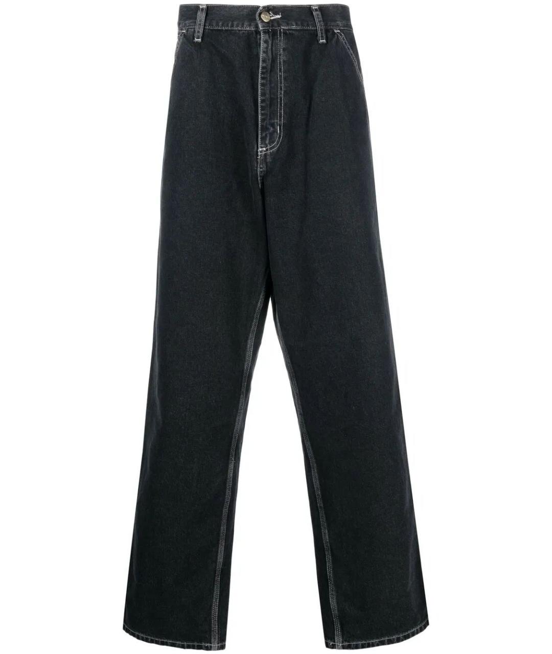 CARHARTT WIP Черные хлопковые прямые джинсы, фото 1