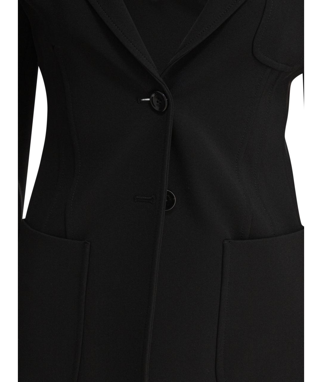 MAX MARA Черный хлопковый жакет/пиджак, фото 3