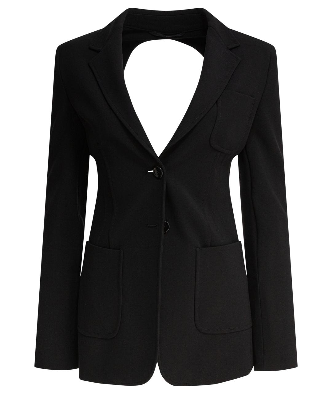 MAX MARA Черный хлопковый жакет/пиджак, фото 1