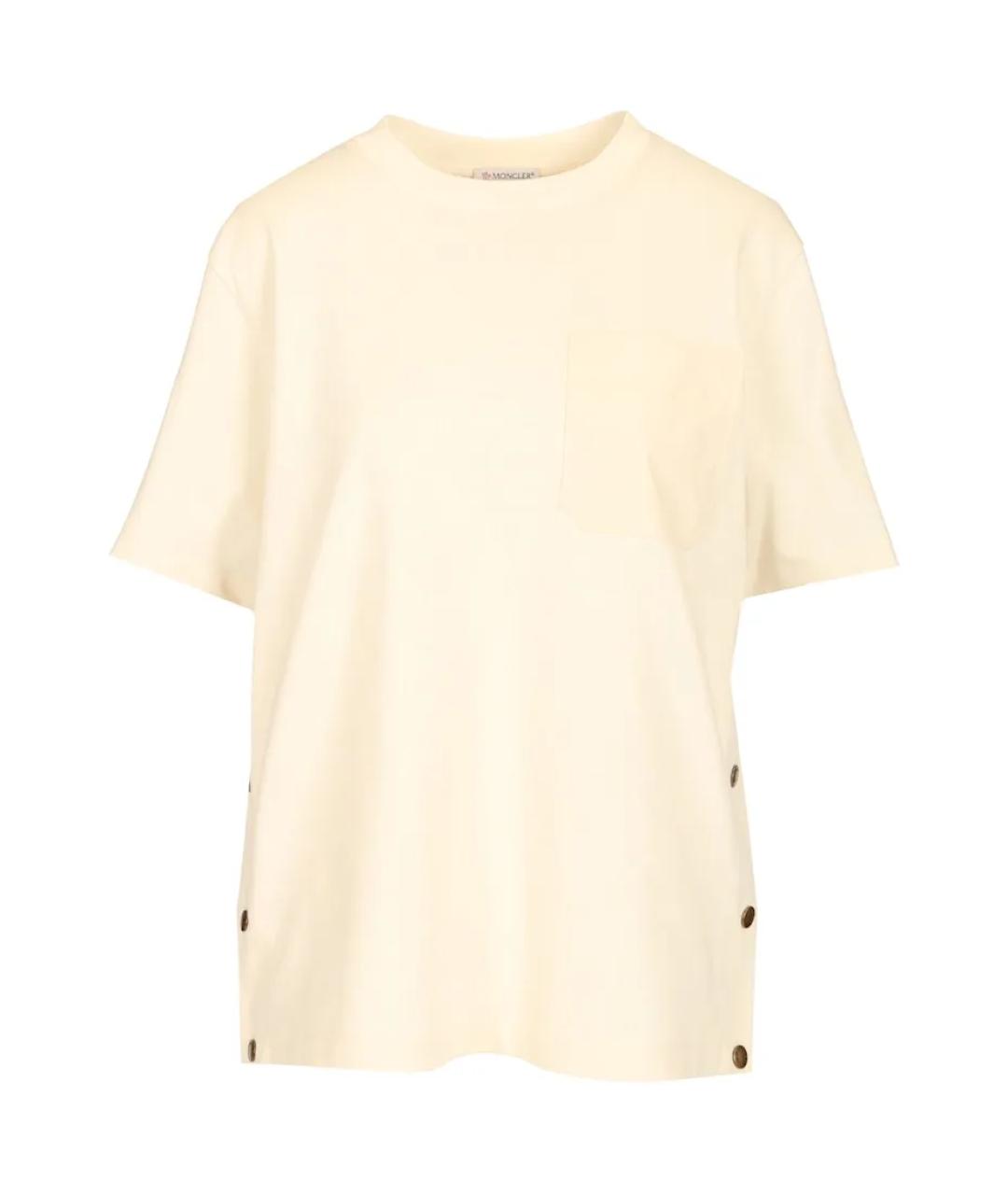 MONCLER Белая хлопковая футболка, фото 1