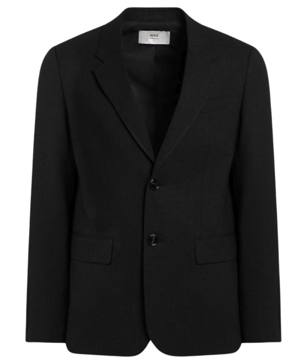 Ami Paris Черный шерстяной пиджак, фото 1
