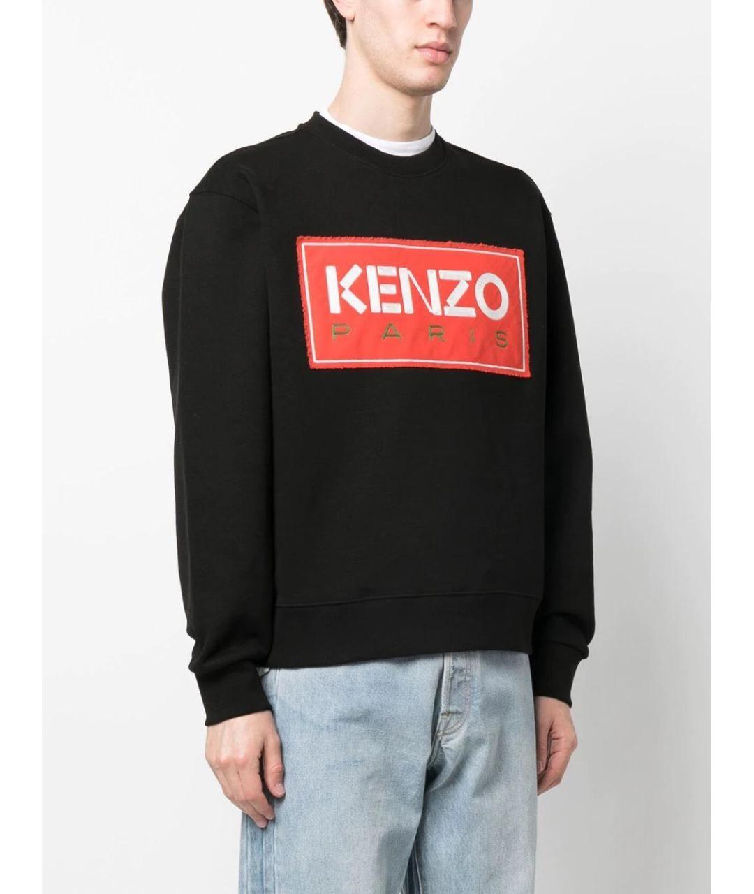 KENZO Черный хлопковый джемпер / свитер, фото 3