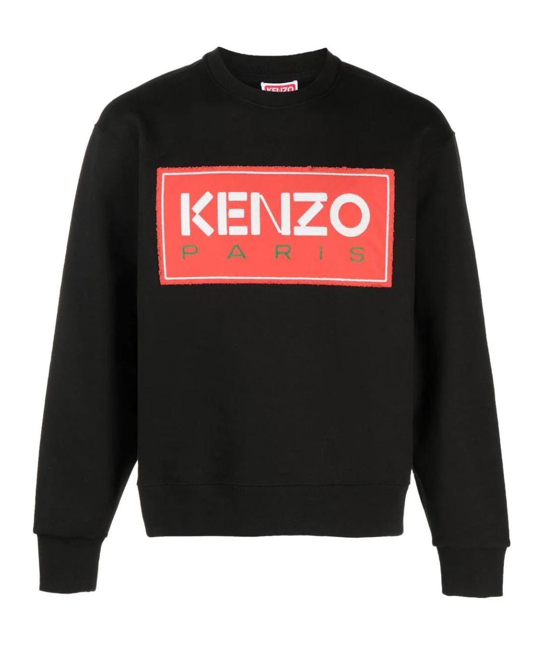 KENZO Черный хлопковый джемпер / свитер, фото 1
