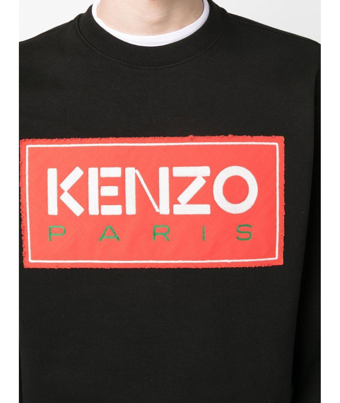 KENZO Черный хлопковый джемпер / свитер, фото 5