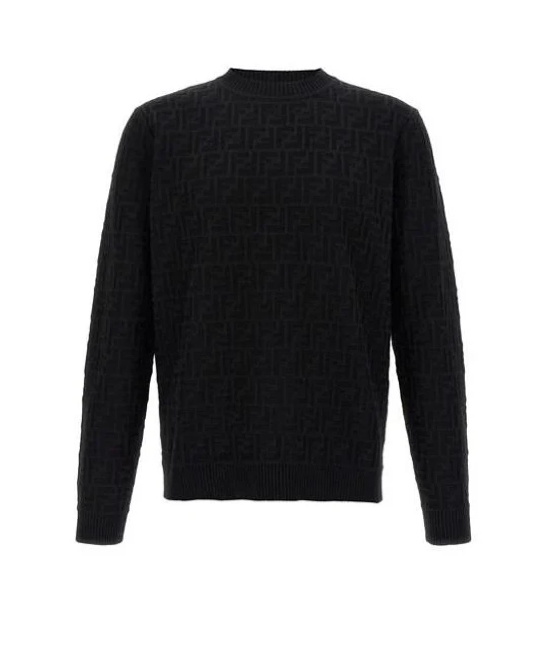 FENDI Черный хлопковый джемпер / свитер, фото 1