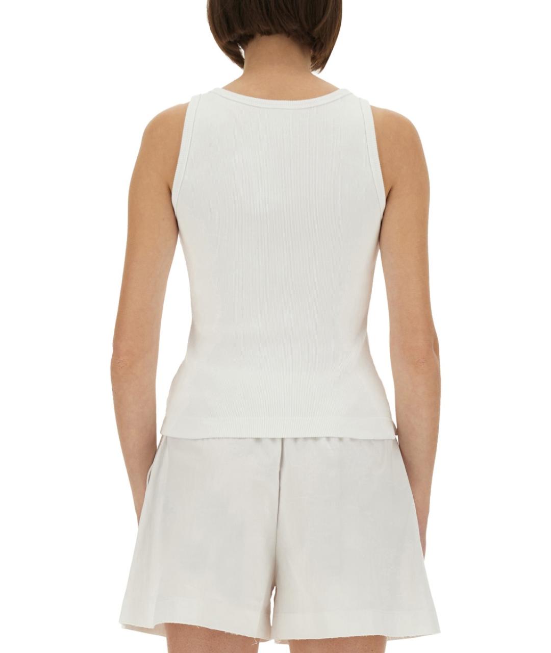 CASABLANCA Белая хлопковая футболка, фото 4