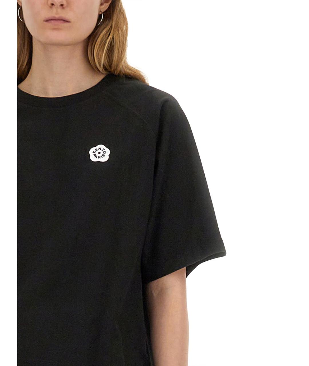 KENZO Черное хлопковое повседневное платье, фото 5