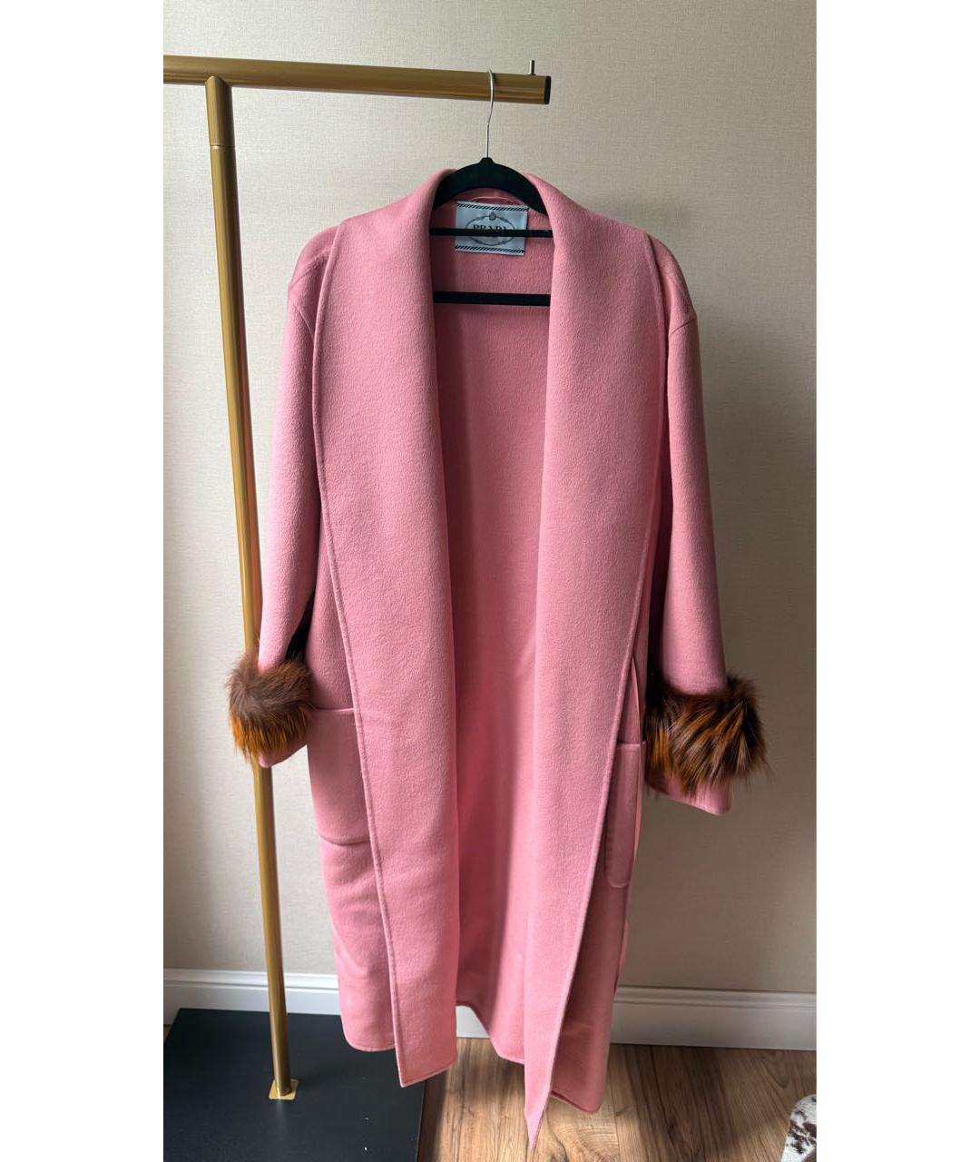 PRADA Коралловая шерстяная парка, фото 2