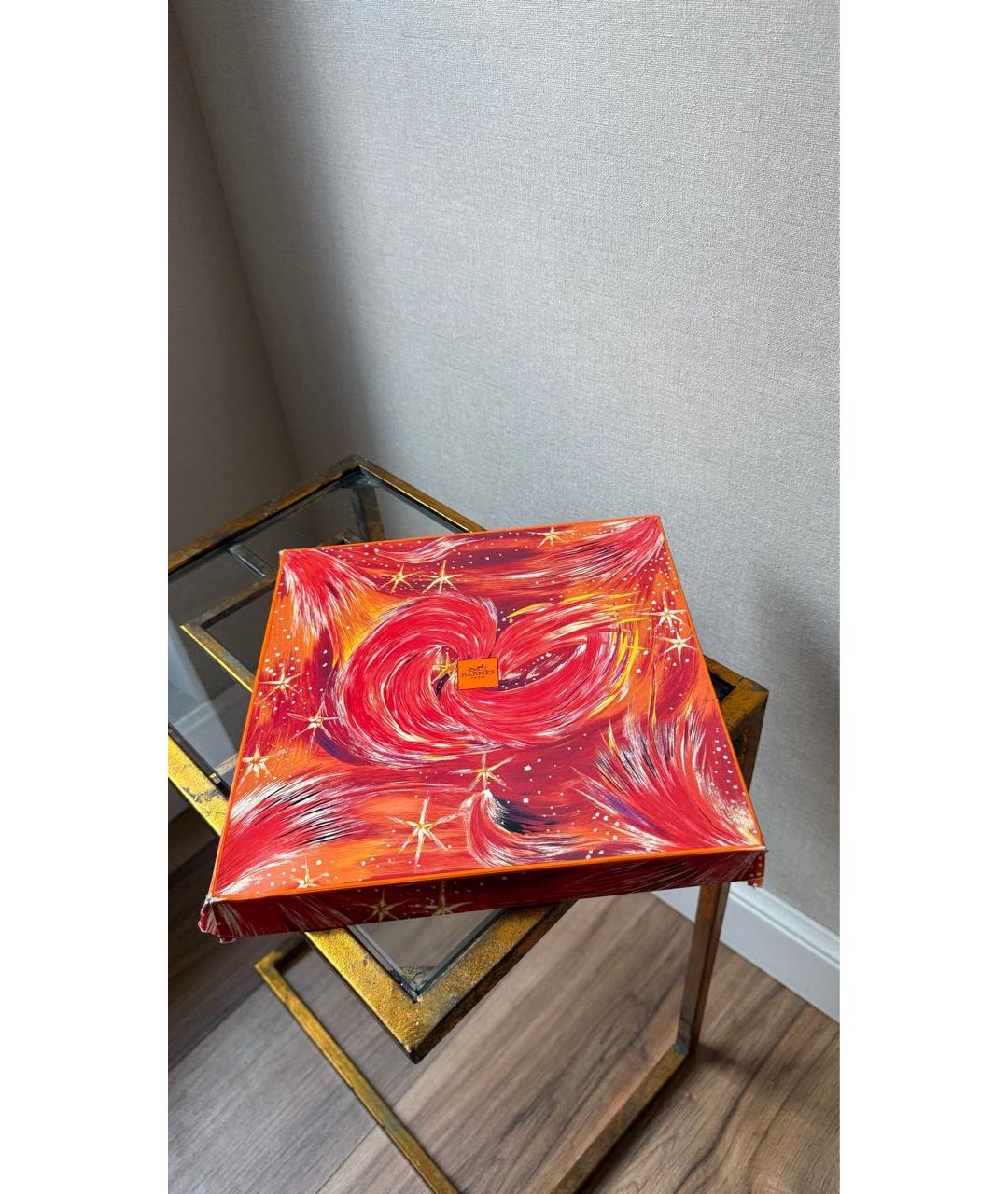 HERMES Голубой шелковый платок, фото 4