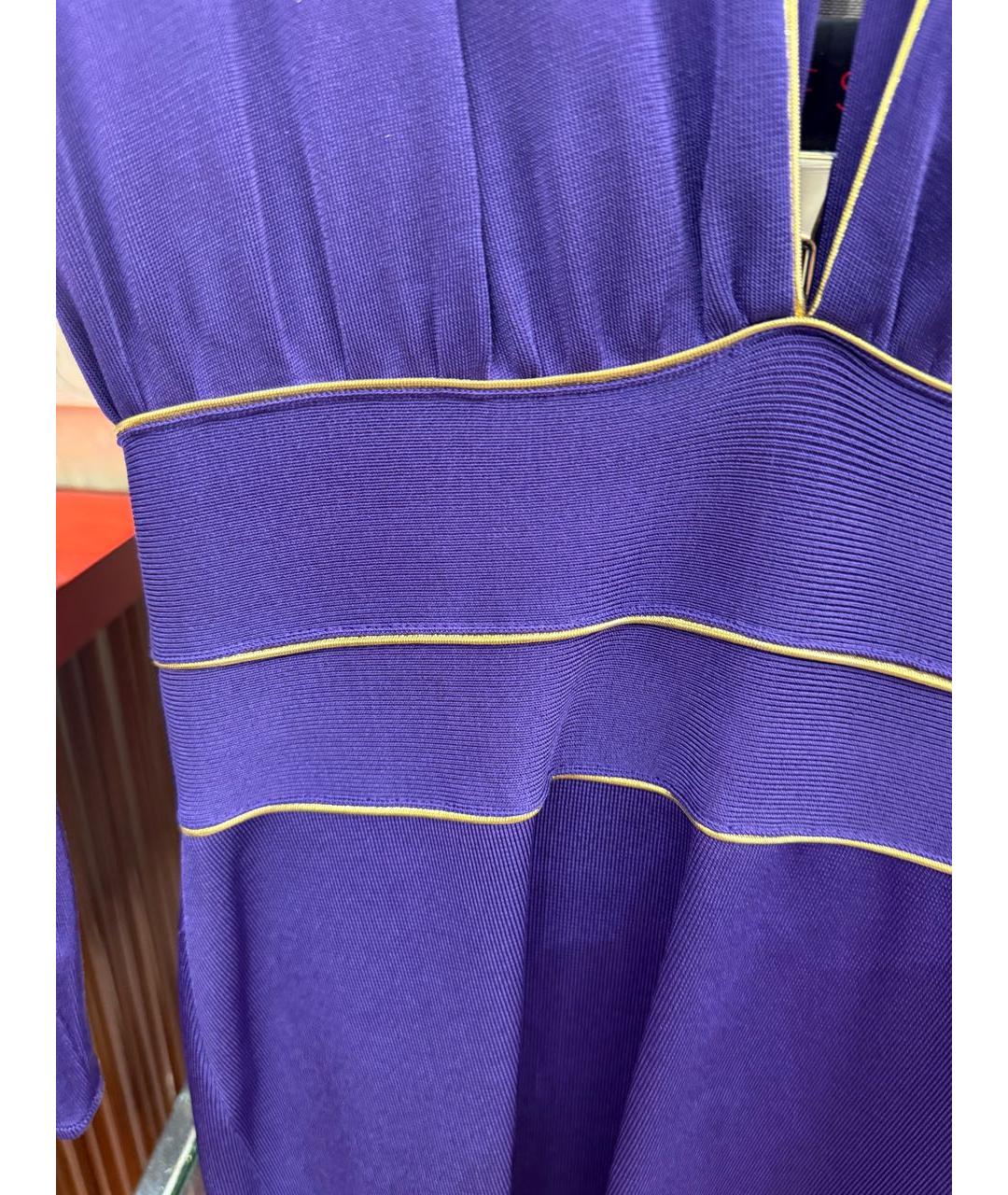 BALMAIN Фиолетовое коктейльное платье, фото 4