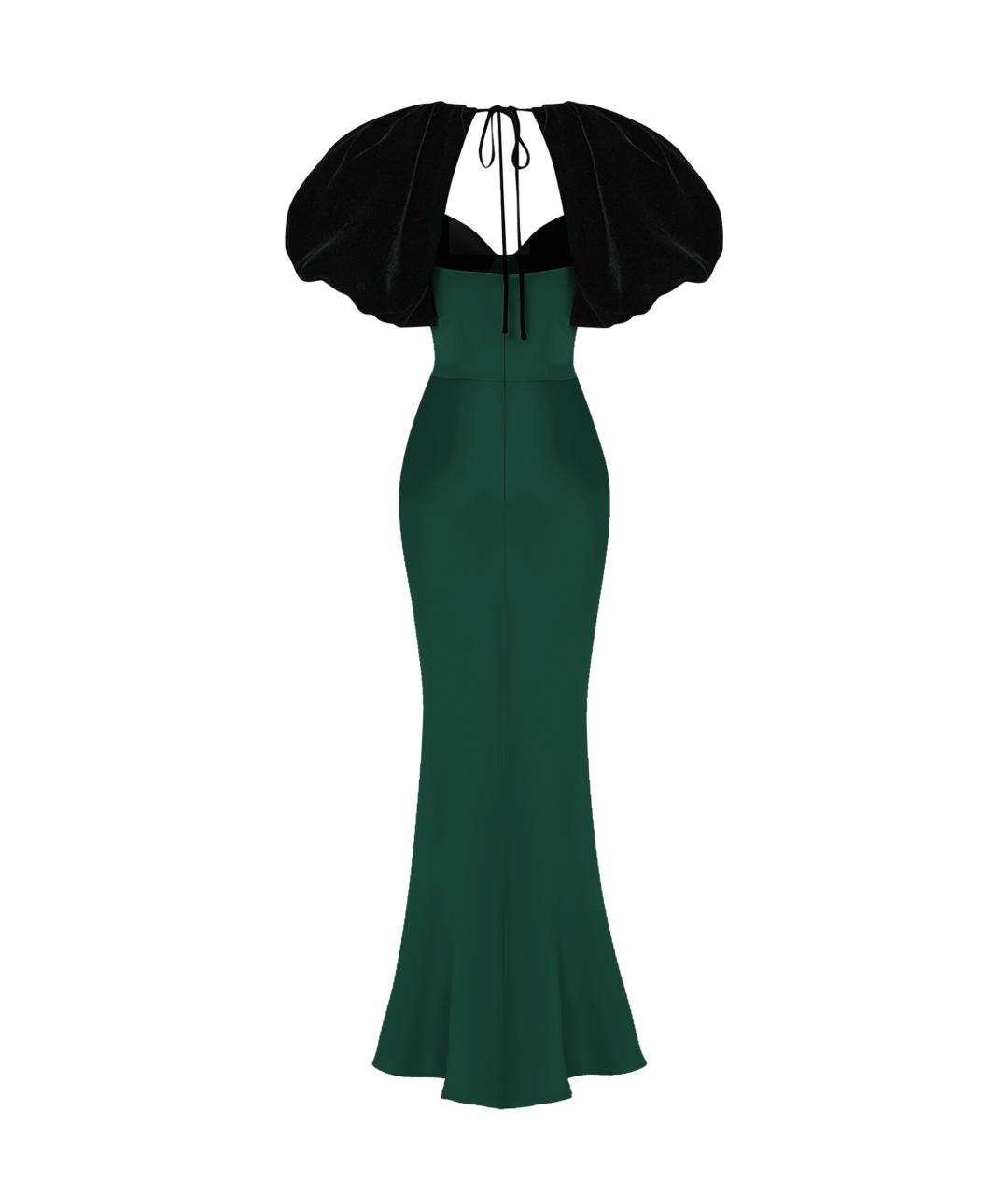 RASARIO Зеленые бархатное вечернее платье, фото 2