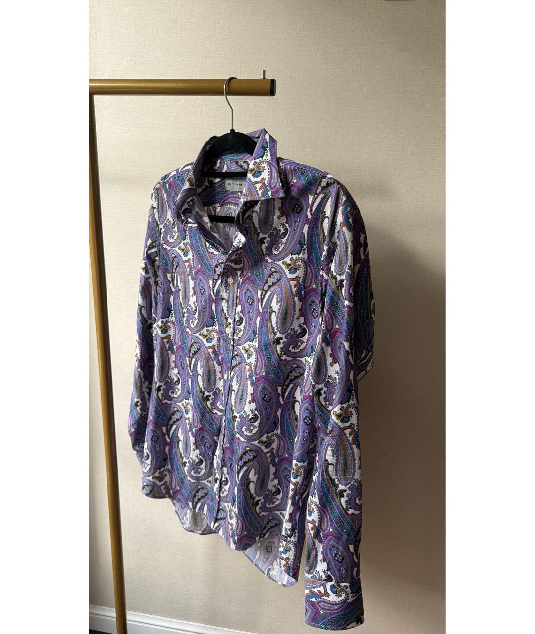 ETRO Фиолетовая хлопковая кэжуал рубашка, фото 2