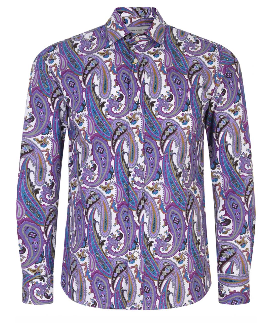 ETRO Фиолетовая хлопковая кэжуал рубашка, фото 1