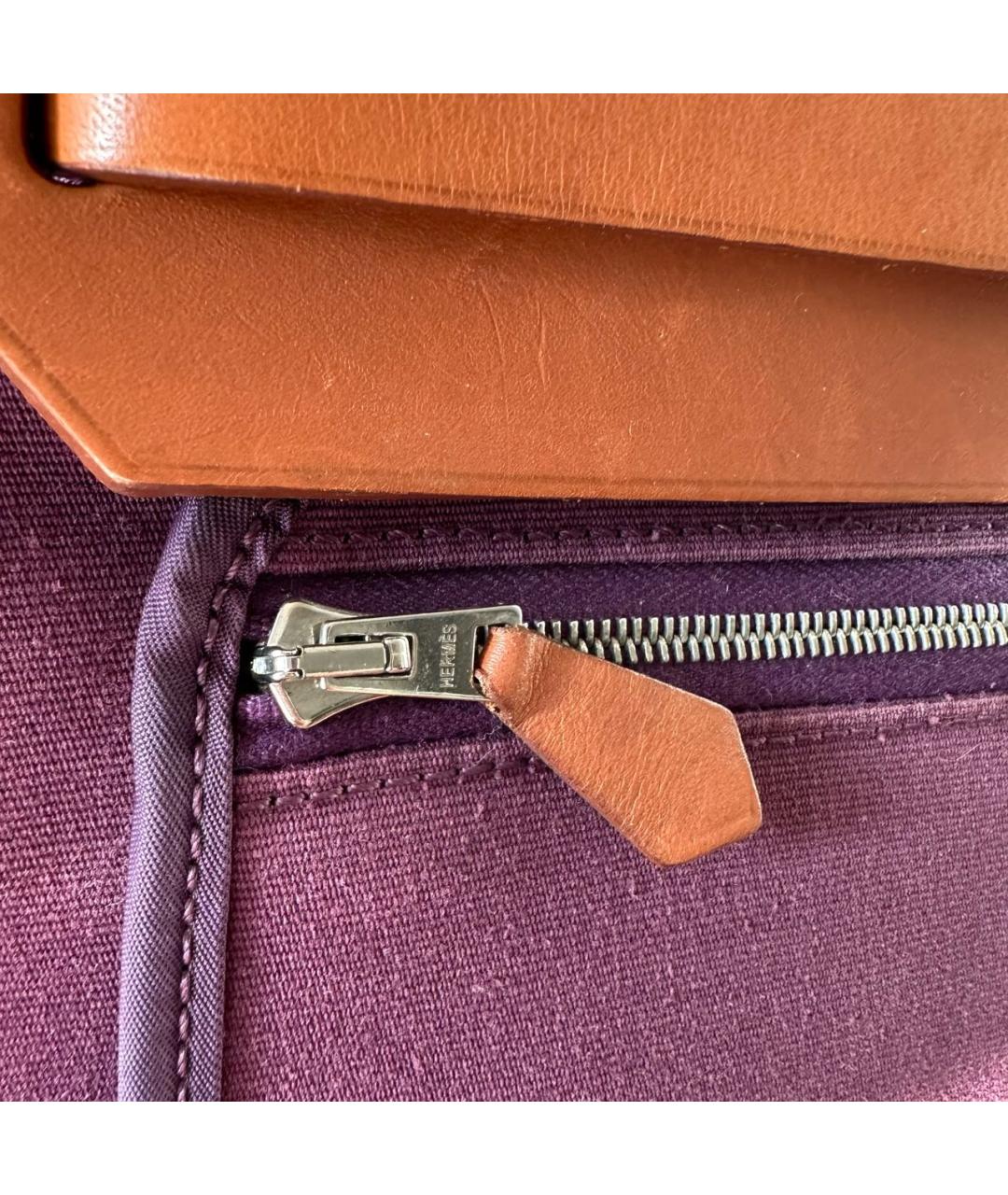 HERMES Фиолетовый кожаный рюкзак, фото 6