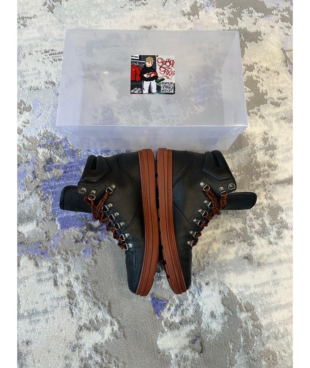 GUCCI Черные кожаные высокие ботинки, фото 6