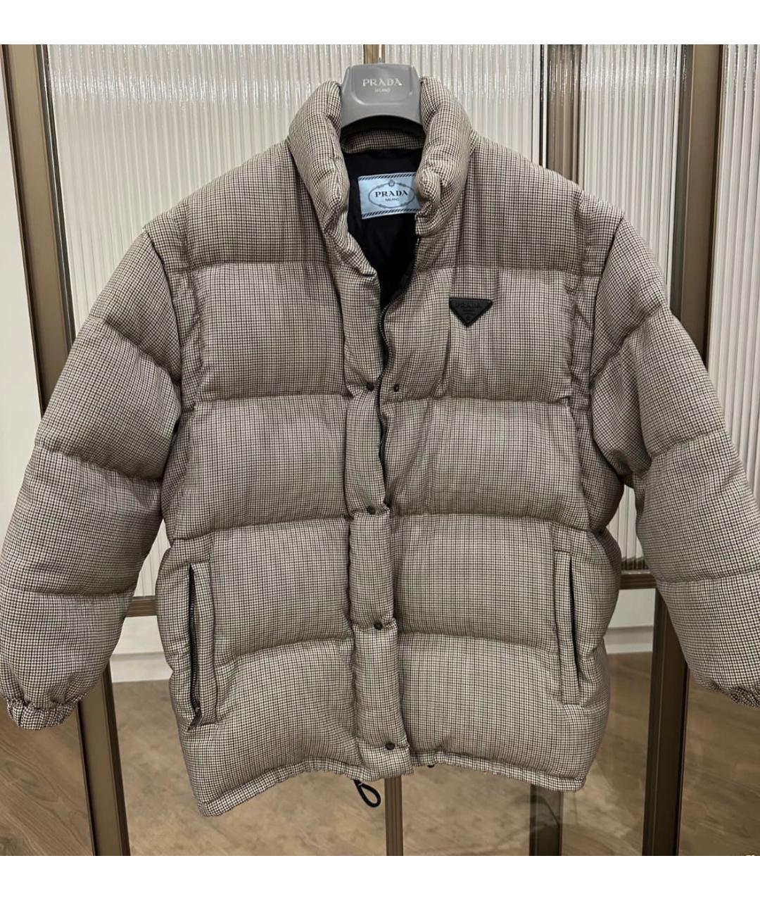 PRADA Коричневый шерстяной пуховик, фото 9