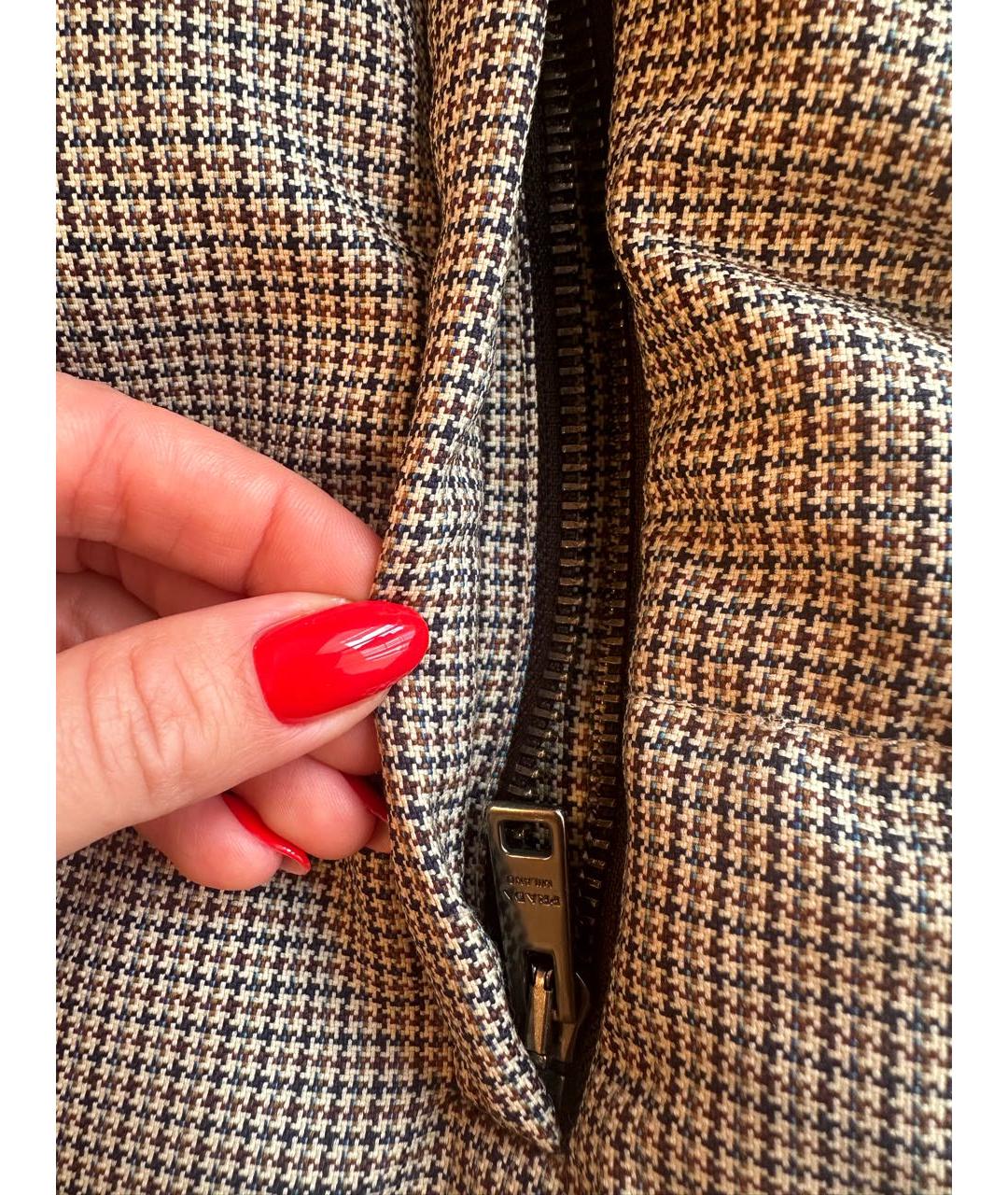 PRADA Коричневый шерстяной пуховик, фото 6