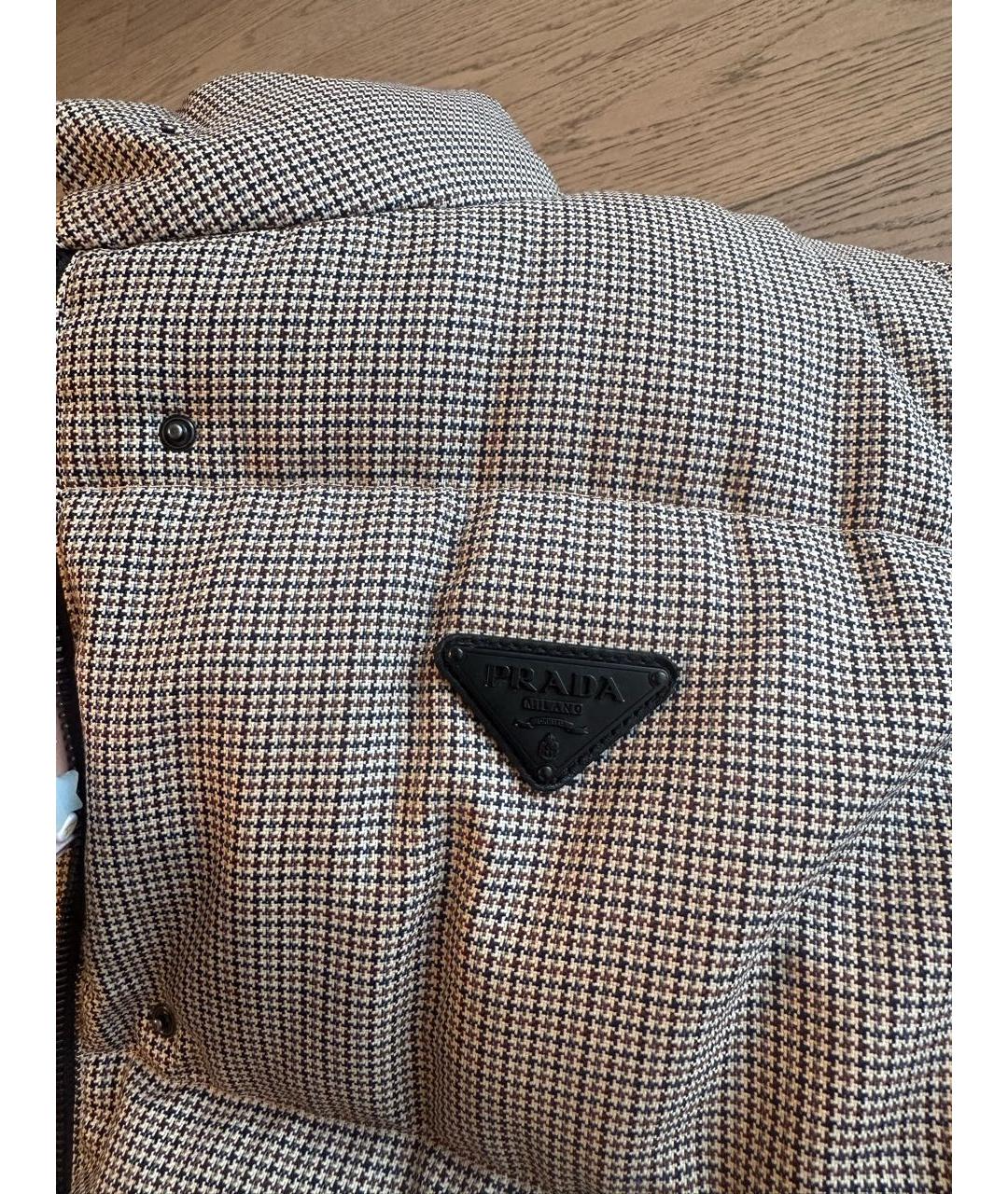 PRADA Коричневый шерстяной пуховик, фото 7