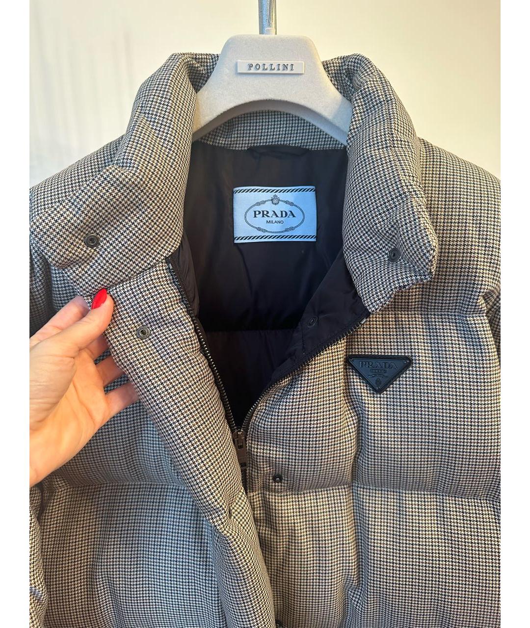 PRADA Коричневый шерстяной пуховик, фото 3