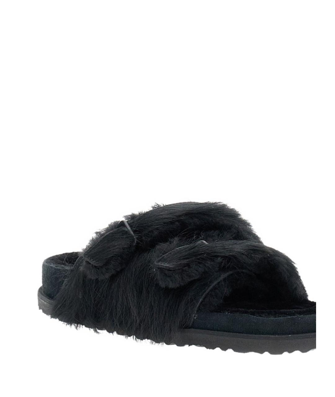 BIRKENSTOCK Черные текстильные мюли, фото 3