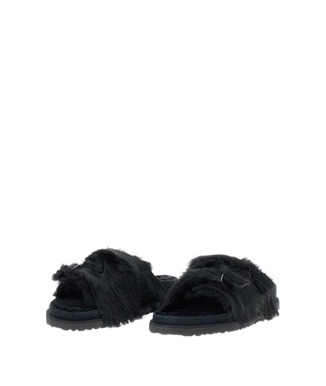 BIRKENSTOCK Черные текстильные мюли, фото 2