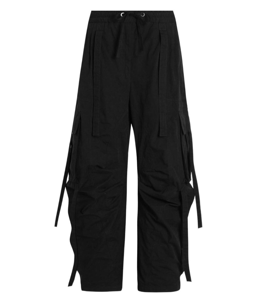 DOLCE&GABBANA Черные хлопко-эластановые прямые брюки, фото 1