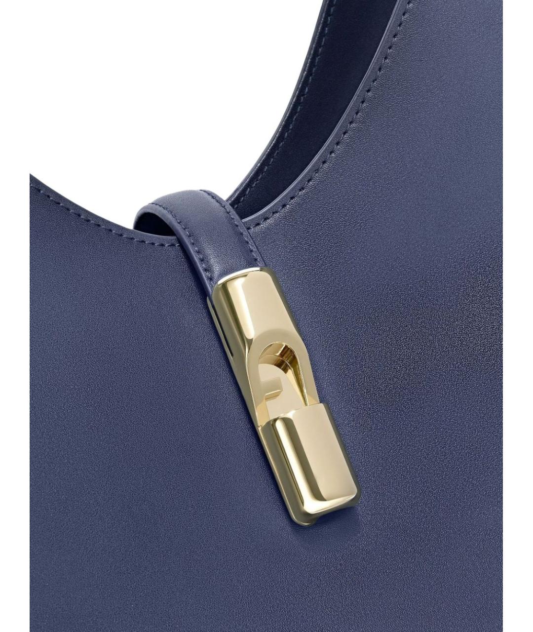 FURLA Синяя кожаная сумка через плечо, фото 4