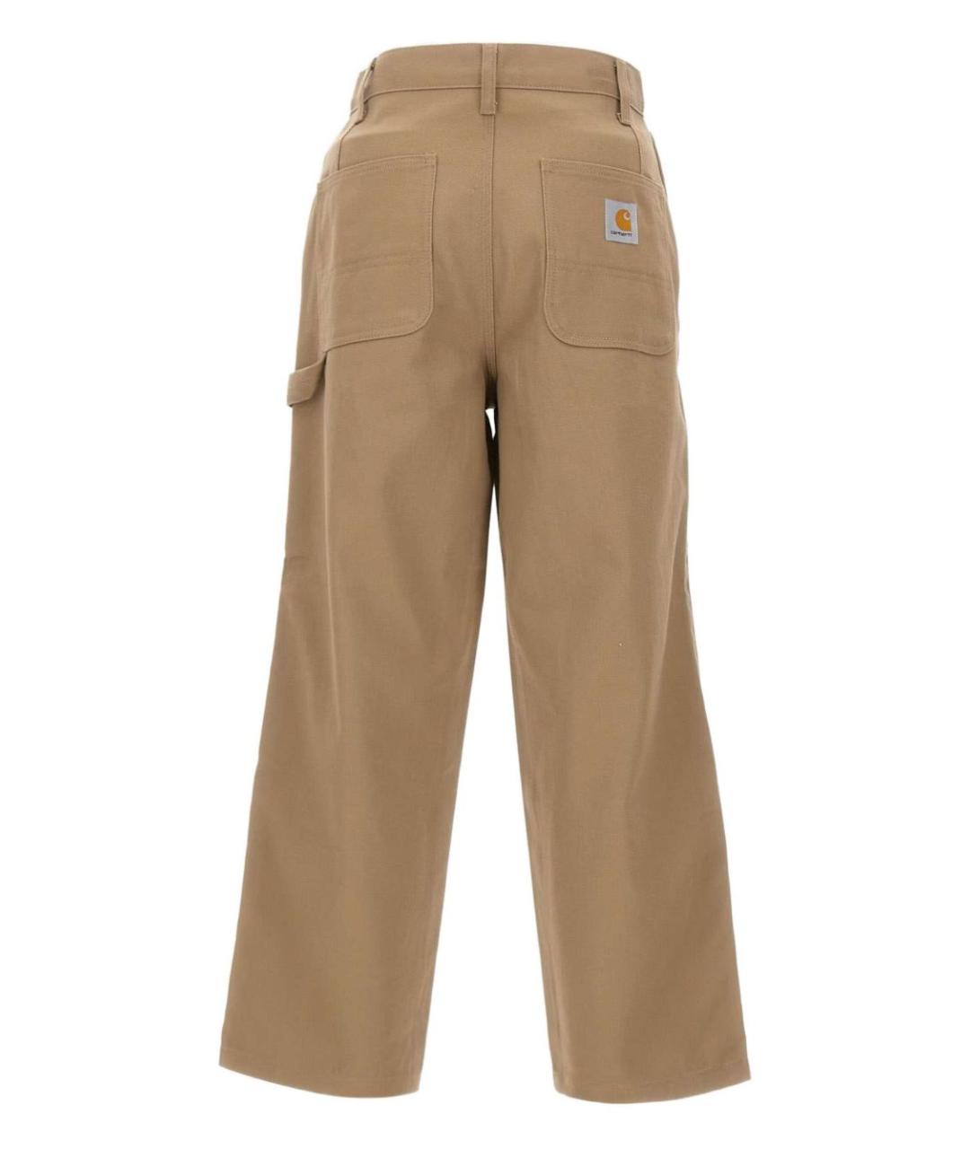 CARHARTT WIP Бежевые хлопковые повседневные брюки, фото 3