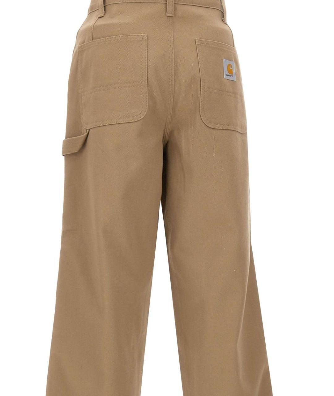 CARHARTT WIP Бежевые хлопковые повседневные брюки, фото 2