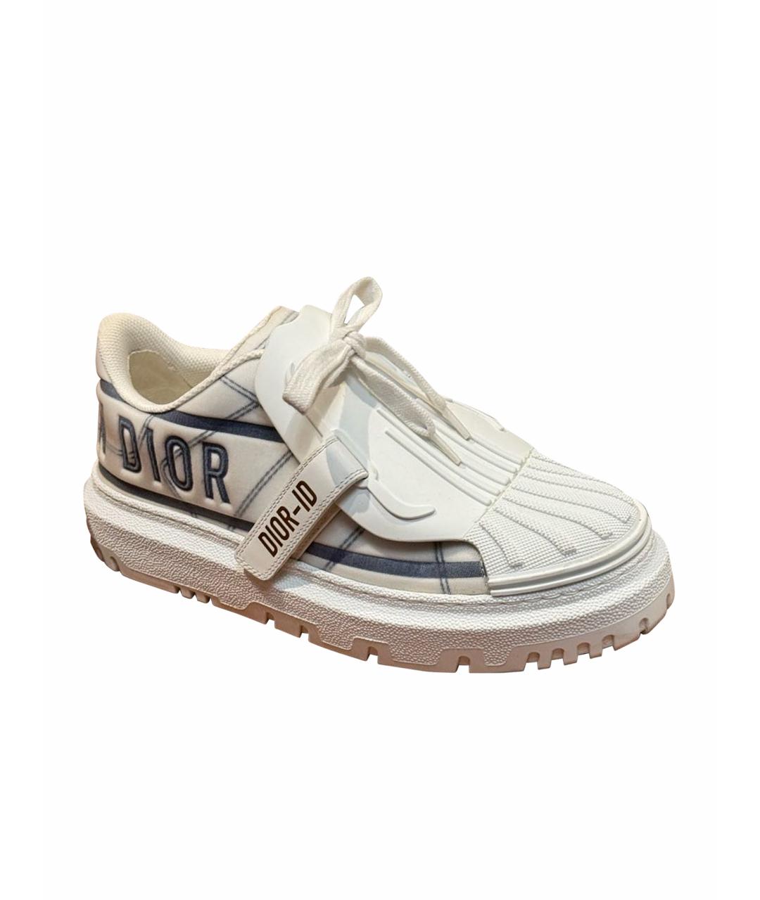 CHRISTIAN DIOR Белые кожаные кроссовки, фото 1