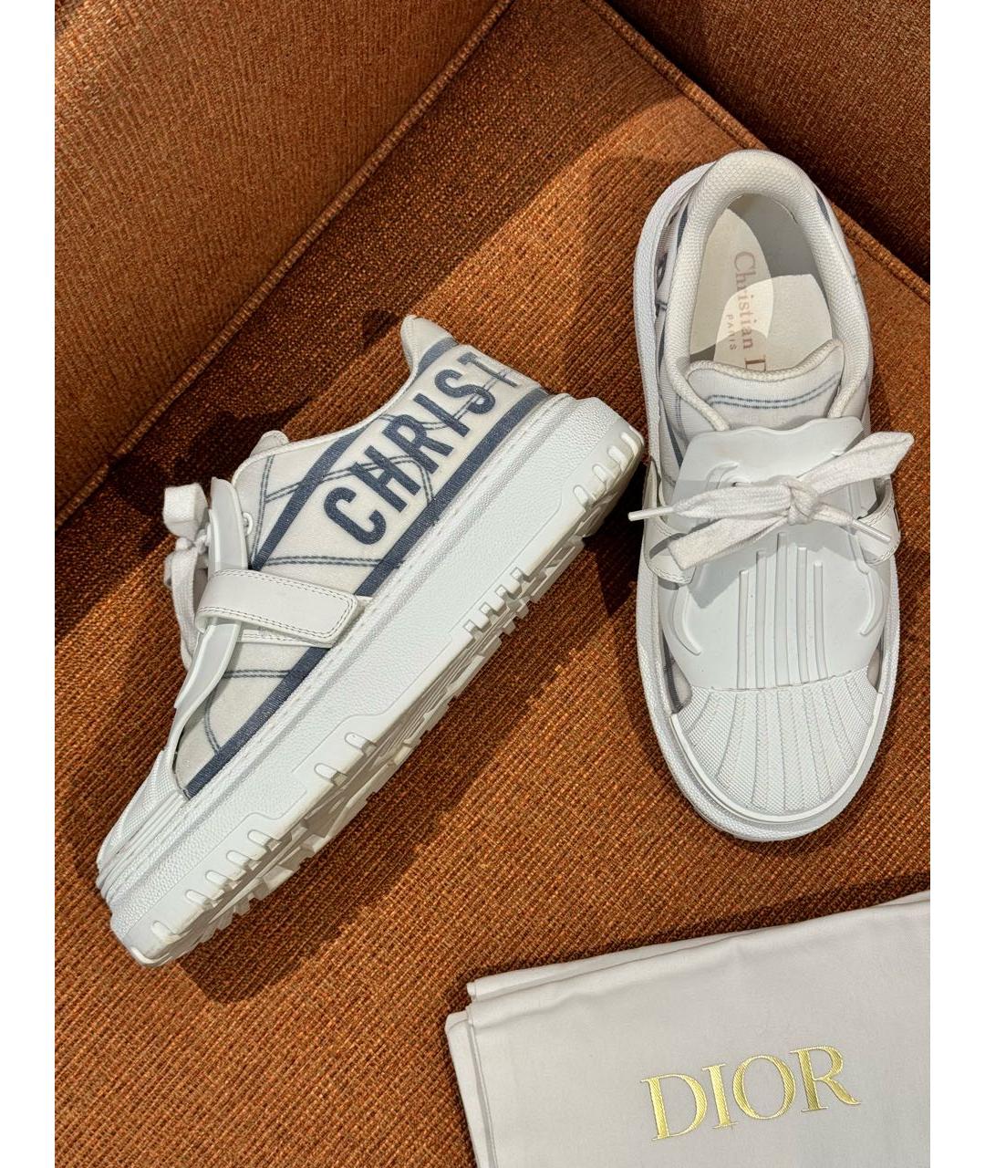 CHRISTIAN DIOR Белые кожаные кроссовки, фото 3