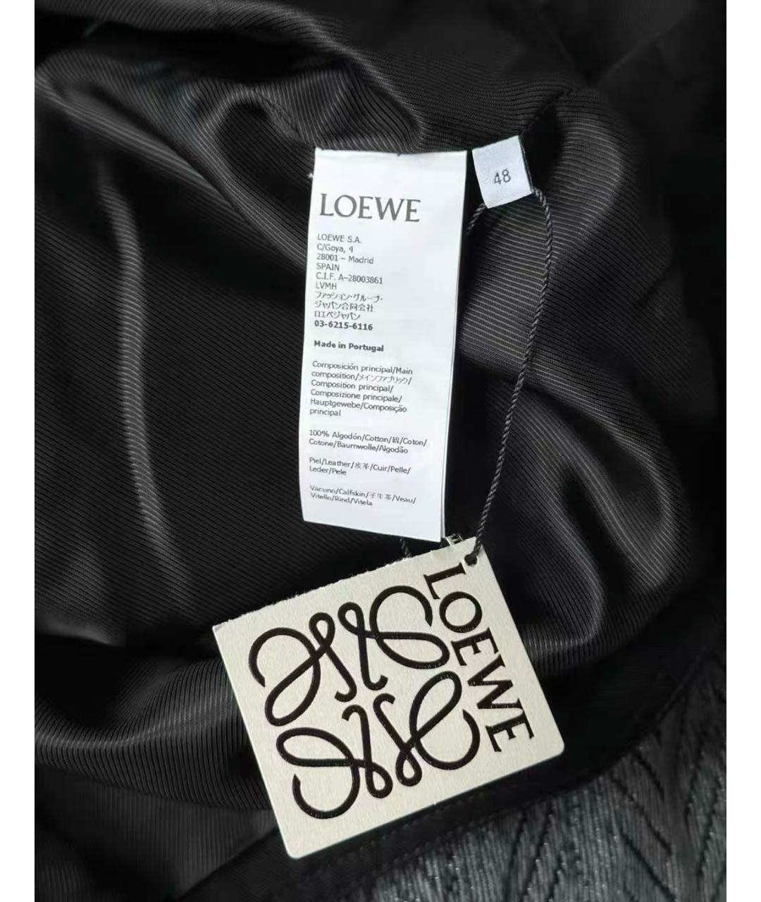 LOEWE Черная хлопковая куртка, фото 5