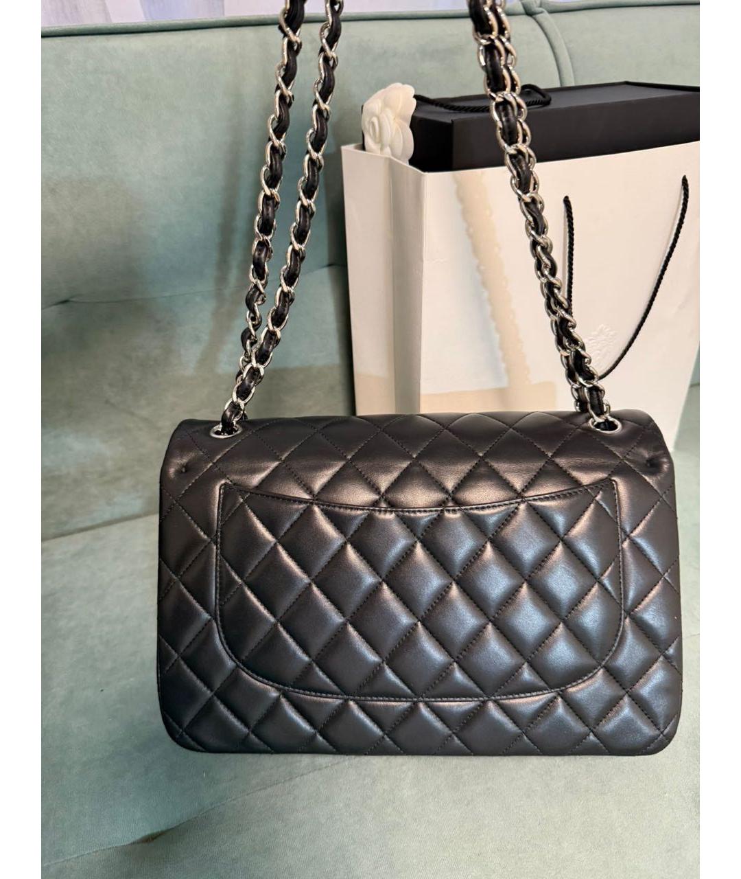 CHANEL Черная кожаная сумка через плечо, фото 3
