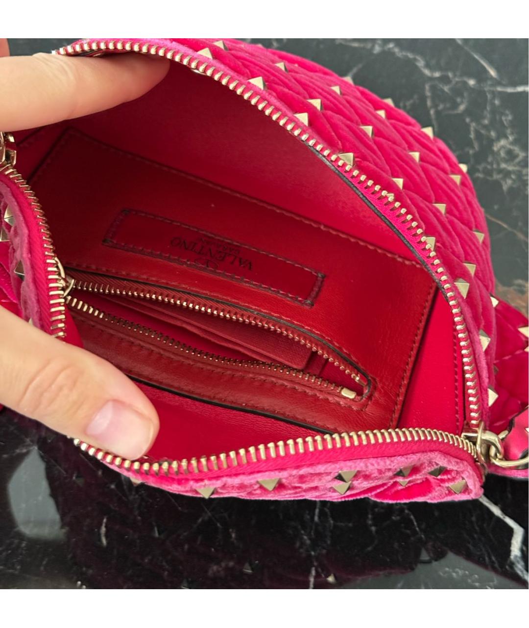 VALENTINO Розовая поясная сумка, фото 4