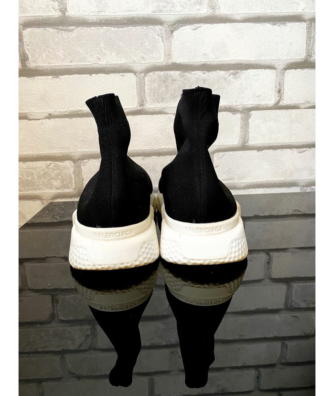 BALENCIAGA Черные текстильные высокие кроссовки / кеды, фото 3
